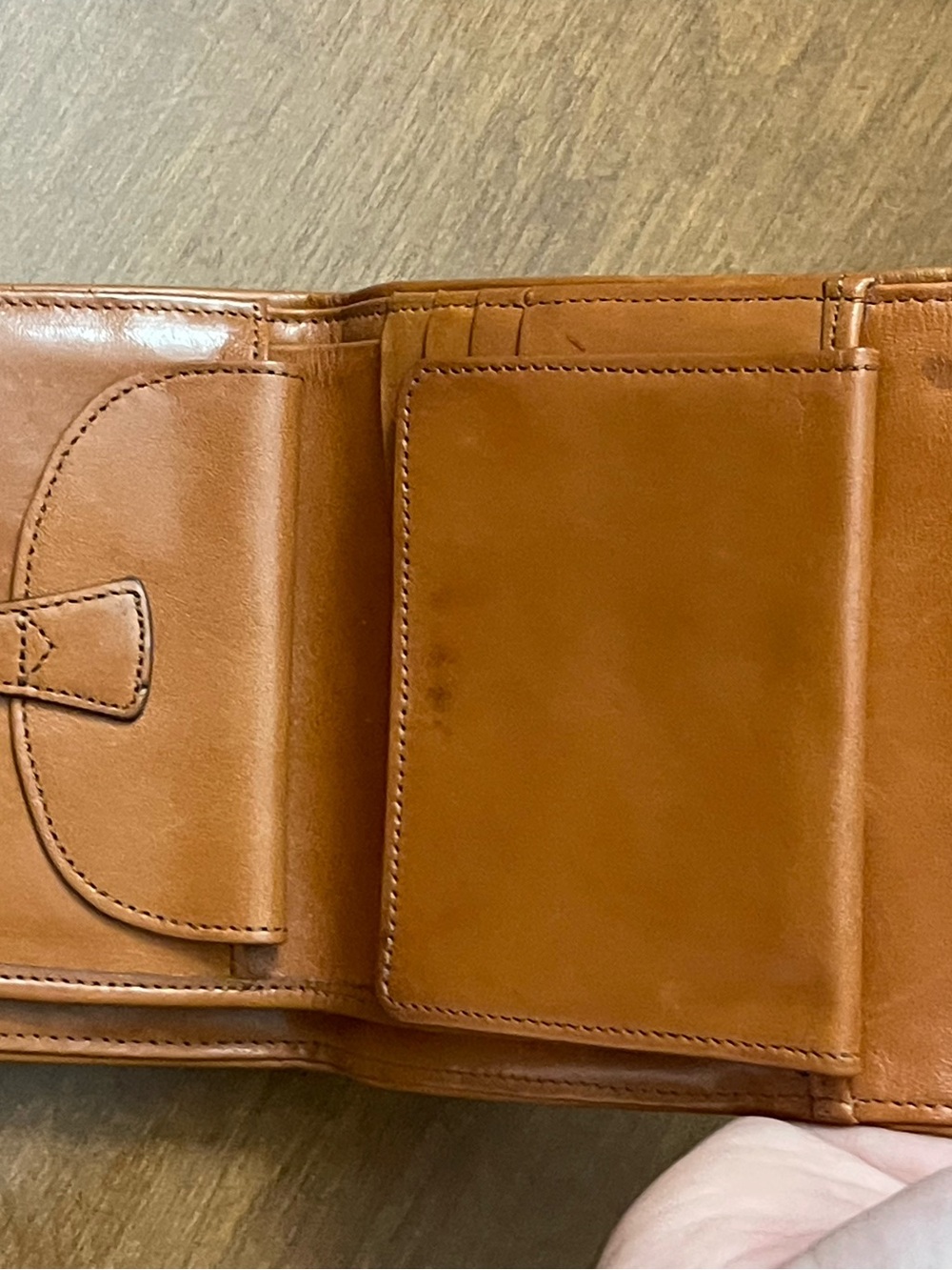l Dooney & Bourke Vintage Black Brown Classic Bifold Pebble Grain Leather Wallet - Picture 4 of 9